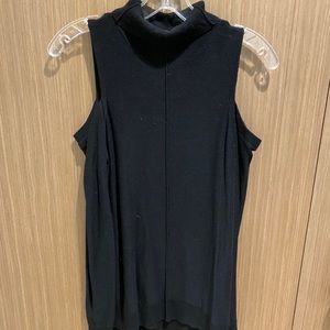 Black cold shoulder sweater